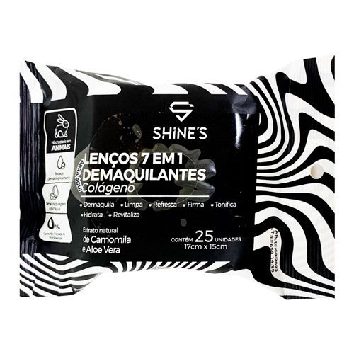 Lenço Demaquilante 7 em 1 Colageno Shine's SH4006-01