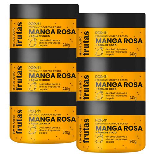 Poran - Esfoliante Corpo e Rosto Manga Rosa Porán PR220 - Kit c/ 06 unid