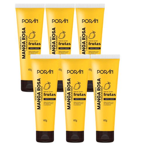 Poran - Hidratante Corpo e Rosto Manga Rosa Porán PR222 - Kit c/ 06 unid