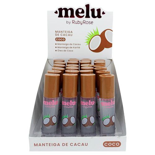 Manteiga de Cacau Coco Melu Ruby Rose RR-7800 - Box c/ 24 unid