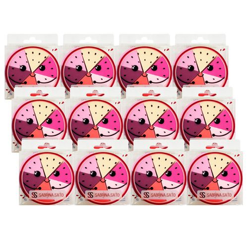 Kit com 06 Esponjas para Maquiagem Sabrina Sato SS-2950 - Pcte c/ 12 unid
