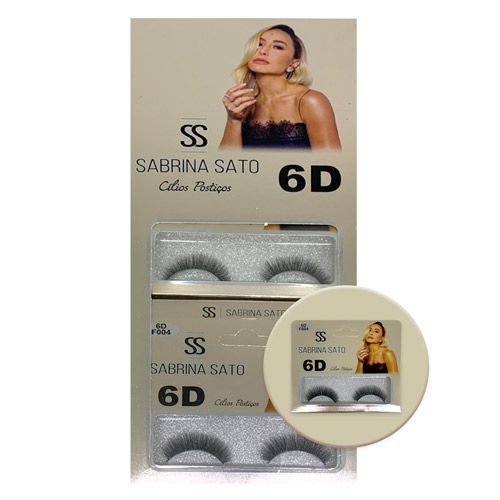 Cílios Postiços 6D F004 Sabrina Sato SS-2983 - Box c/ 10 unid