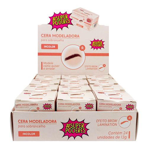 Cera Modeladora Para Sobrancelha Super Poderes CSSP01 - Box c/ 24 unid