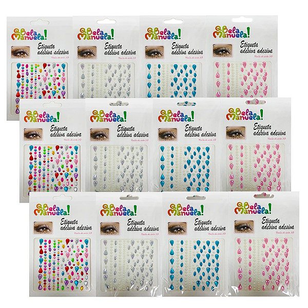 Adesivo Joia Strass Qbela Manuela! QBM760 - Pcte c/ 12 unid