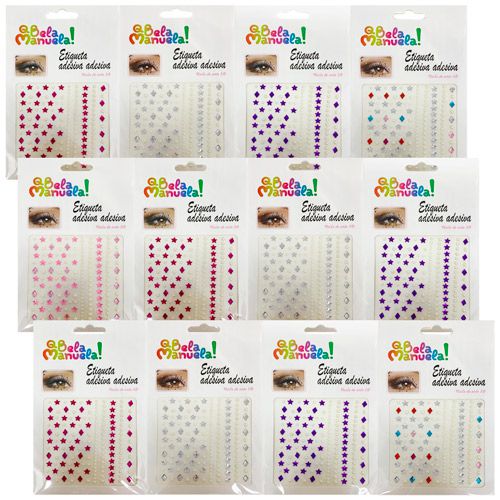 Adesivo Joia Strass Qbela Manuela! QBM761 - Pcte c/ 12 unid