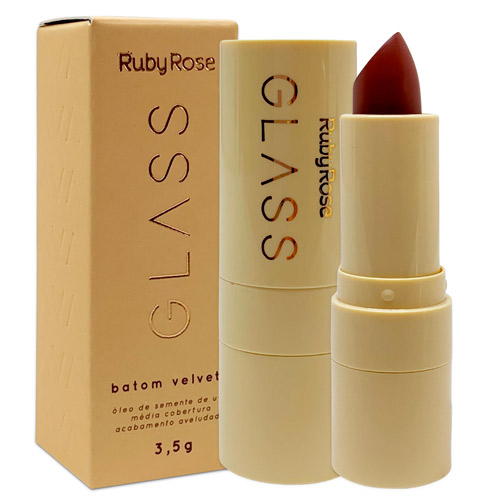 Batom Bastão Velvety BG02 Glass Ruby Rose HB-548-2