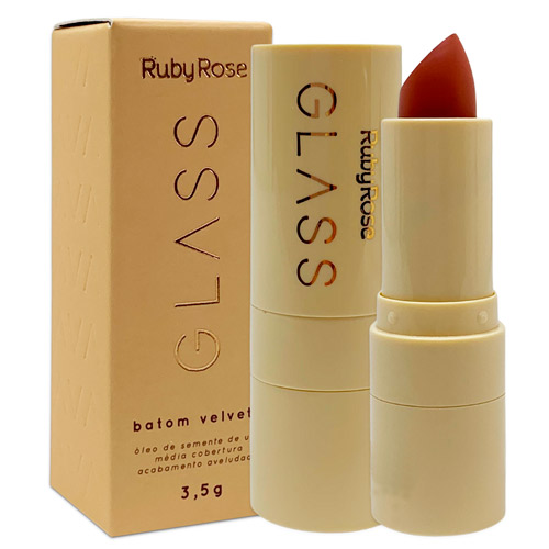 Batom Bastão Velvety BG06 Glass Ruby Rose HB-548-6