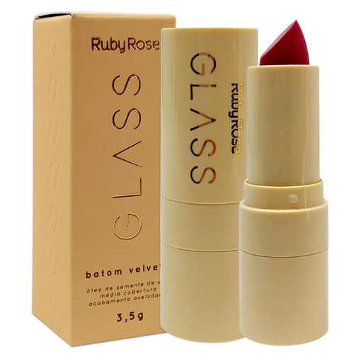 Batom Bastão Velvety BG07 Glass Ruby Rose HB-548-7