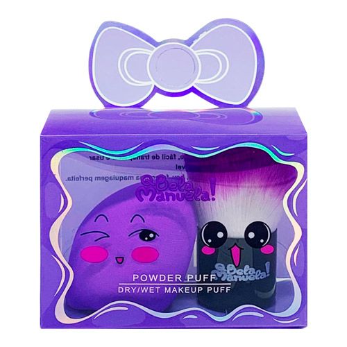 Kit com Esponja e Pincel Qbela Manuela! QBM821-2