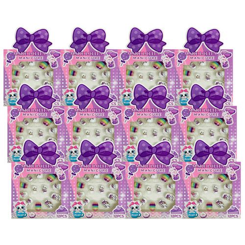 Unhas Postiças Infantil Make Lolita ML1182 - Pcte c/ 12 unid