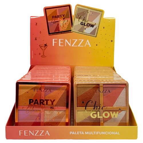 Paleta Multifuncional Party Glam Fenzza FZMD1048 - Box c/ 24 unid