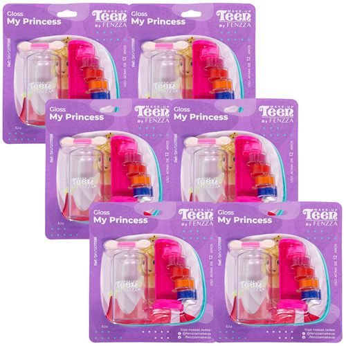 Gloss My Princess Teen Fenzza SKV12011198 - Kit c/ 06 unid