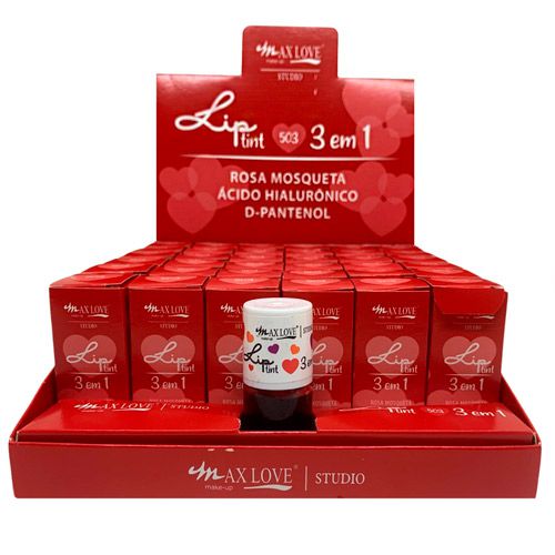 Lip Tint 3 em 1 Cor 500 Max Love - Box c/ 36 unid