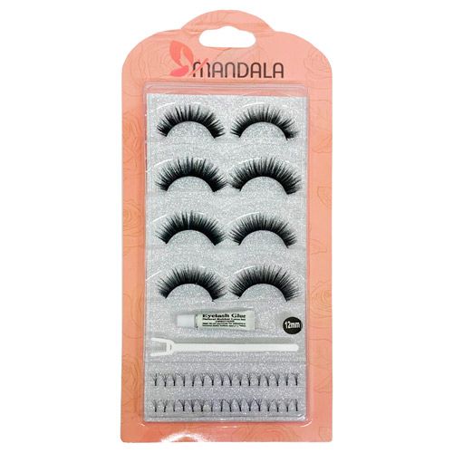 Kit de Cílios Postiços 12mm Mandala DF-4018