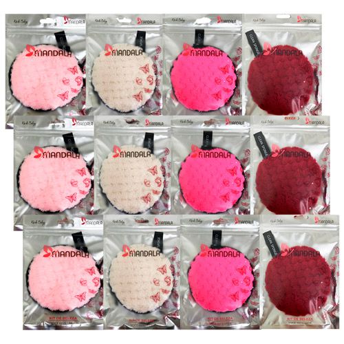 Esponja para Limpeza Facial Mandala FP-552 - Pcte c/ 12 unid