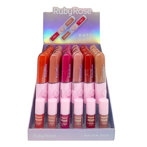 Batom Duo Grupo 01 Ruby Rose HB-F568/G1 - Box c/ 36 unid