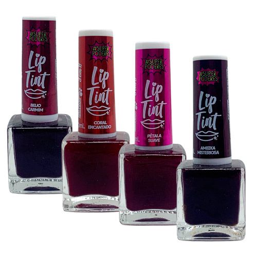 Lip Tint 3 em 1 Colágeno Hidrolisado Super Poderes LTSPCH01 - Kit c/ 04 unid