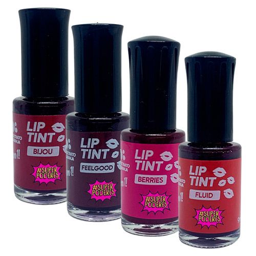Lip Tint 3 em 1 Extrato de Laranja Super Poderes LTSPEL01 - Kit c/ 04 unid
