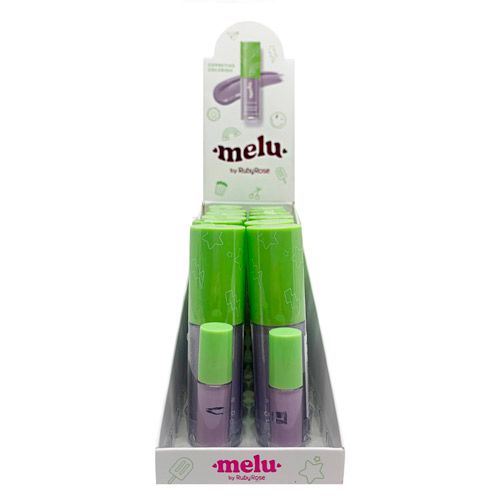 Corretivo Líquido Colorido Lilás CL02 Melu Ruby Rose RR-8106-2 - Box c/ 12 unid