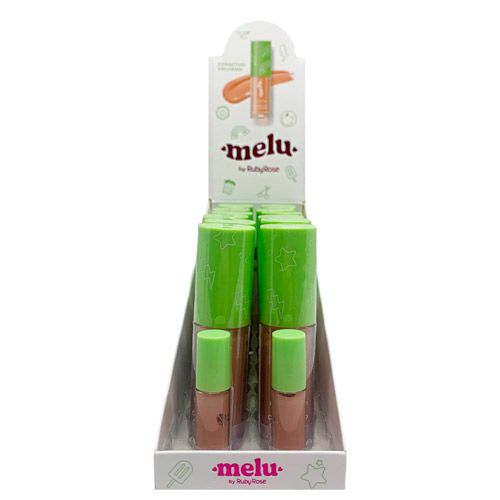 Corretivo Líquido Colorido Salmão CS03 Melu Ruby Rose RR-8106-3 - Box c/ 12 unid