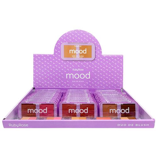 Duo de Blush Mood Ruby Rose HB-576 - Box c/ 36 unid