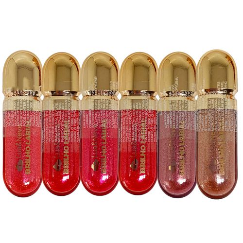Brilho Labial Textura Suave Lua & Neve LN02427 - Kit c/ 06 unid