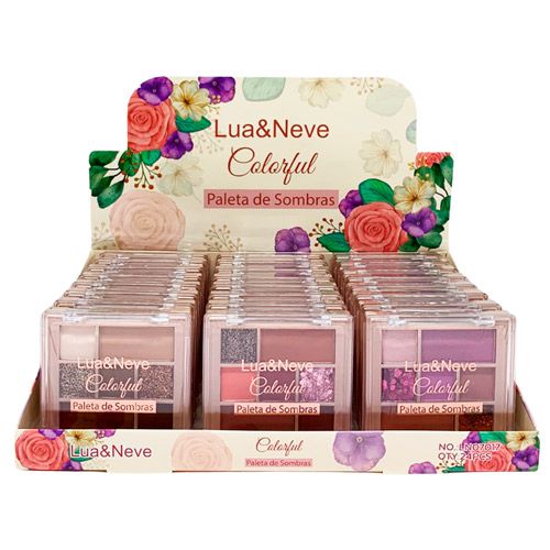Paleta de Sombras Colorful Lua & Neve LN07017 - Box c/ 24 unid