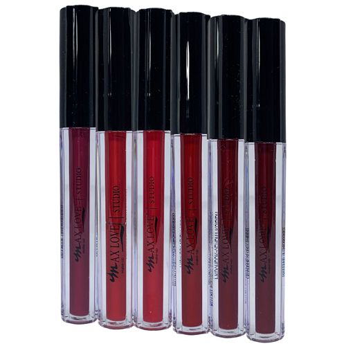 Batom Líquido Matte 48 Horas Box 01 Cor 250 ao 255 Max Love - Kit c/ 06 unid