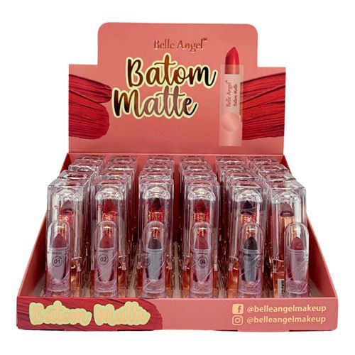 Batom Bastão Matte Belle Angel B123 - Box c/ 24 unid