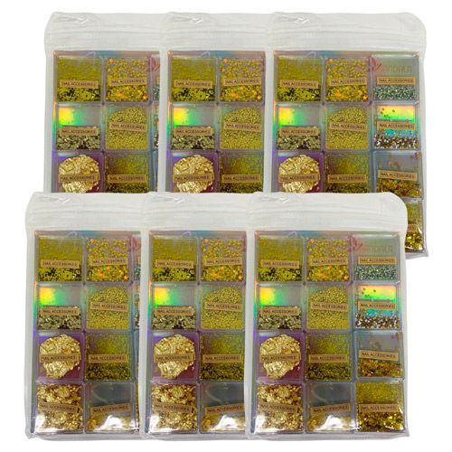 Enfeite para Decoração de Unhas Mandala DF-4050 - Pcte c/ 06 unid