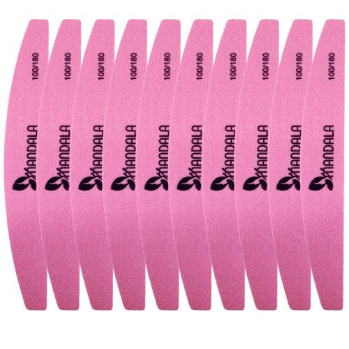 Lixa Polidora para Unhas 100/180 Mandala JJ-3766 - Pcte c/ 10 unid