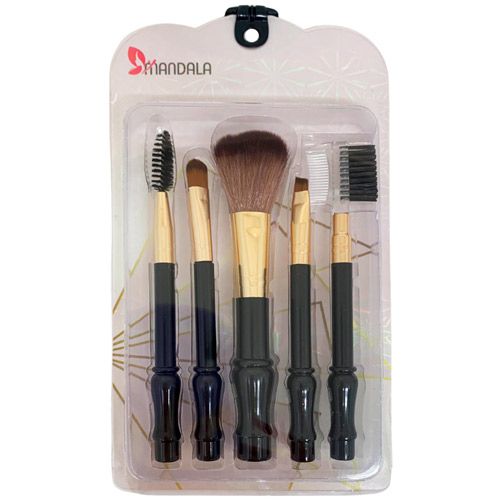 Kit com 05 Pincéis para Maquiagem Mandala PM-696