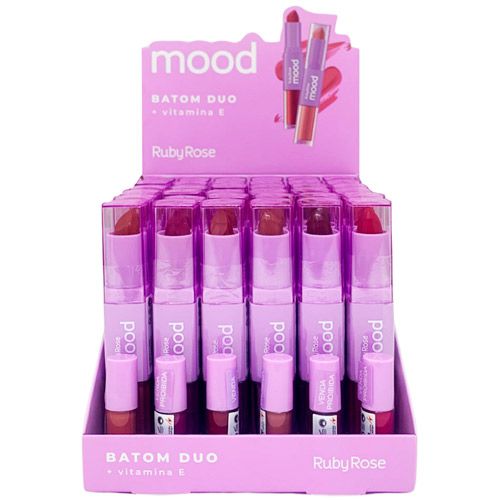 Batom Duo Grupo 02 Ruby Rose HB-8614/G2 - Box c/ 36 unid
