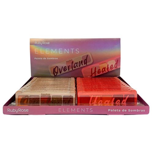 Paleta de Sombras Elements Grupo 01 Ruby Rose HB-F533/HB-F534 - Box c/ 24 unid