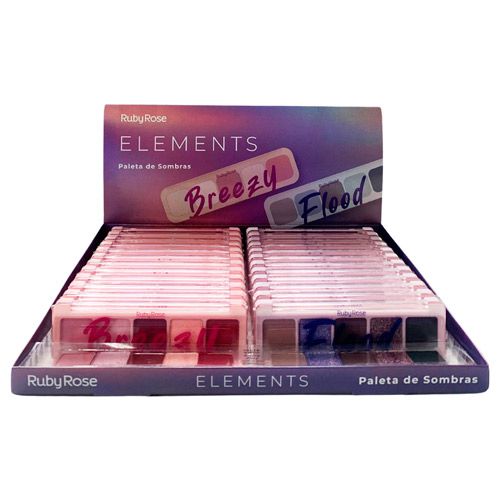 Paleta de Sombras Elements Grupo 02 Ruby Rose HB-F535/HB-F536 - Box c/ 24 unid