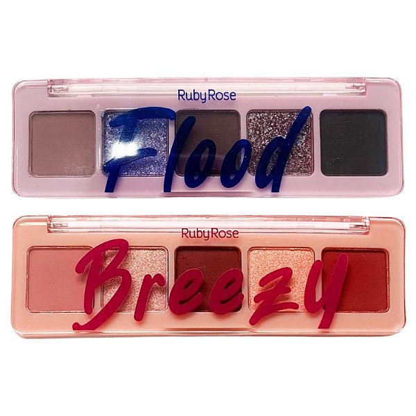 Paleta de Sombras Elements Grupo 02 Ruby Rose HB-F535/HB-F536 - Kit c/ 02 unid