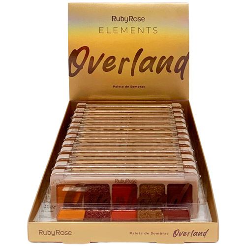Paleta de Sombras Elements Overland Ruby Rose HB-F533 - Box c/ 12 unid