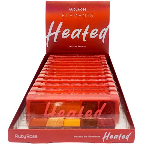 Paleta de Sombras Elements Heated Ruby Rose HB-F534 - Box c/ 12 unid