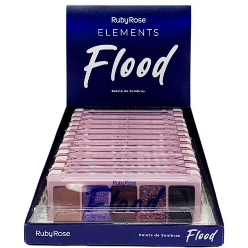 Paleta de Sombras Elements Flood Ruby Rose HB-F536 - Box c/ 12 unid