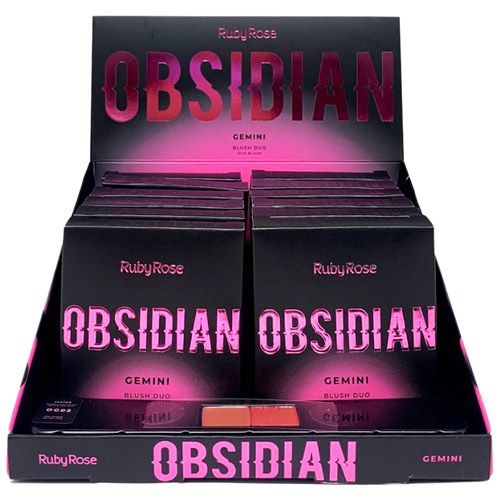Blush Duo Gemini OG02 Obsidian Ruby Rose HB-1000-2 - Box c/ 12 unid