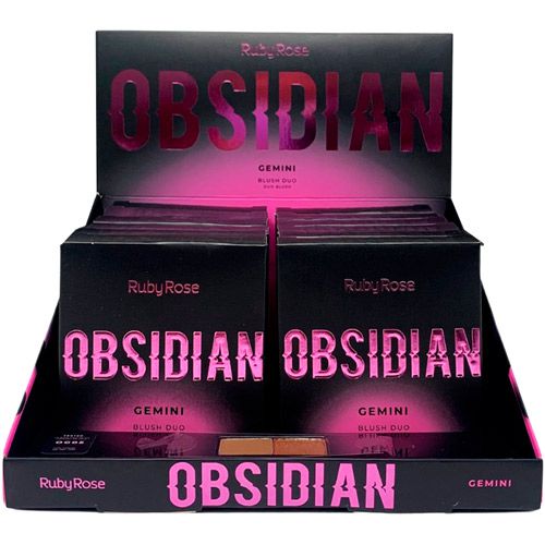 Blush Duo Gemini OG05 Obsidian Ruby Rose HB-1000-5 - Box c/ 12 unid