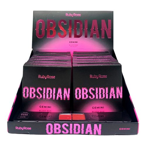 Blush Duo Gemini OG06 Obsidian Ruby Rose HB-1000-6 - Box c/ 12 unid