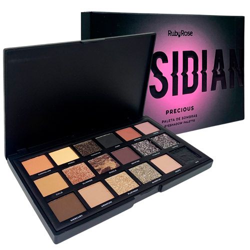 Paleta de Sombras Precious Obsidian Ruby Rose HB-2601