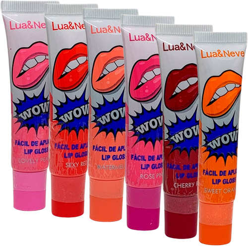 Lip Gloss Peel Off Wow! Lua & Neve LN02291 - Kit c/ 06 unid