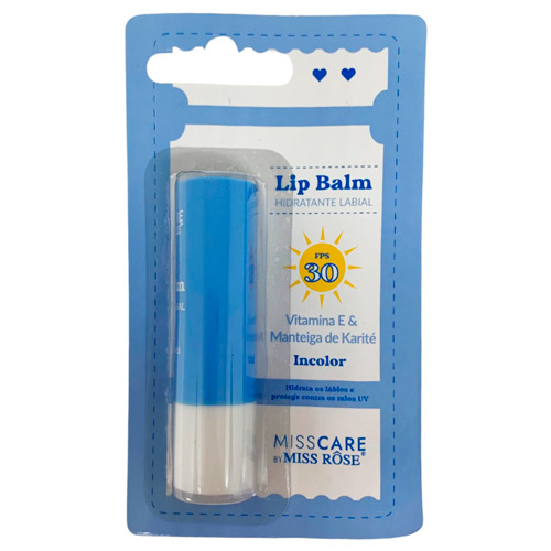 Lip Balm Incolor FPS 30 Miss Rôse MR039