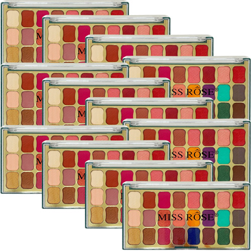 Paleta de Sombras 24 cores Miss Rôse 7001-017M6 - Kit c/ 12 unid