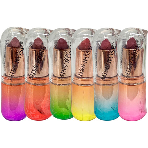 Batom Bastão Rainbow III Miss Rôse 7301-026Z5 - Kit c/ 06 unid