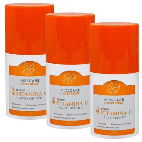 Sérum Facial Vitamina C Miss Rôse MR061 - Kit c/ 03 unid