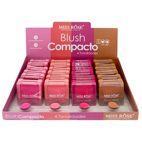 Blush Compacto Miss Rôse MR006 - Box c/ 24 unid