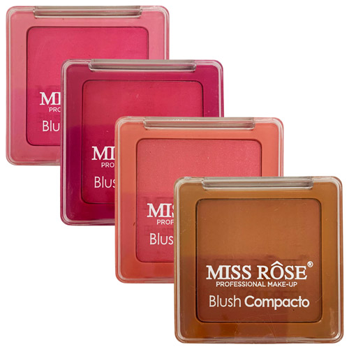 Blush Compacto Miss Rôse MR006 - Kit c/ 04 unid